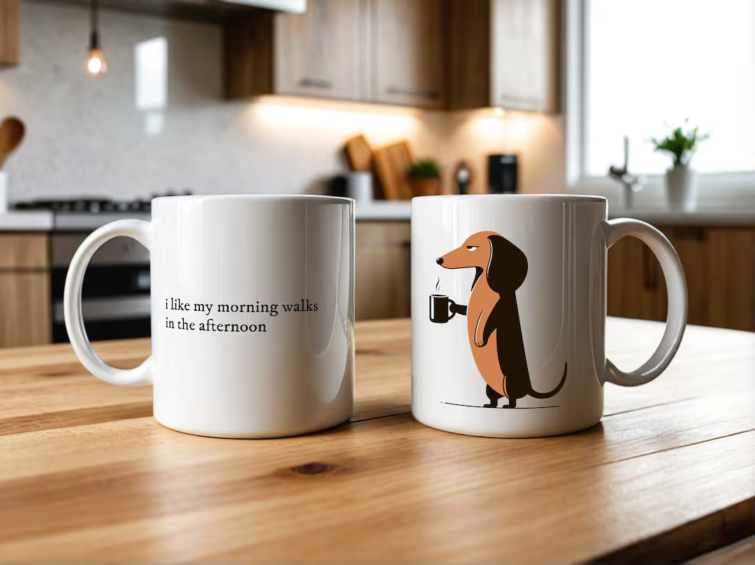 Wiener Dog Funny Coffee Mug Cute Weenie Dog Unique Gift for Doxie Mom Dachshund Lovers Gift for M... | Etsy (US)