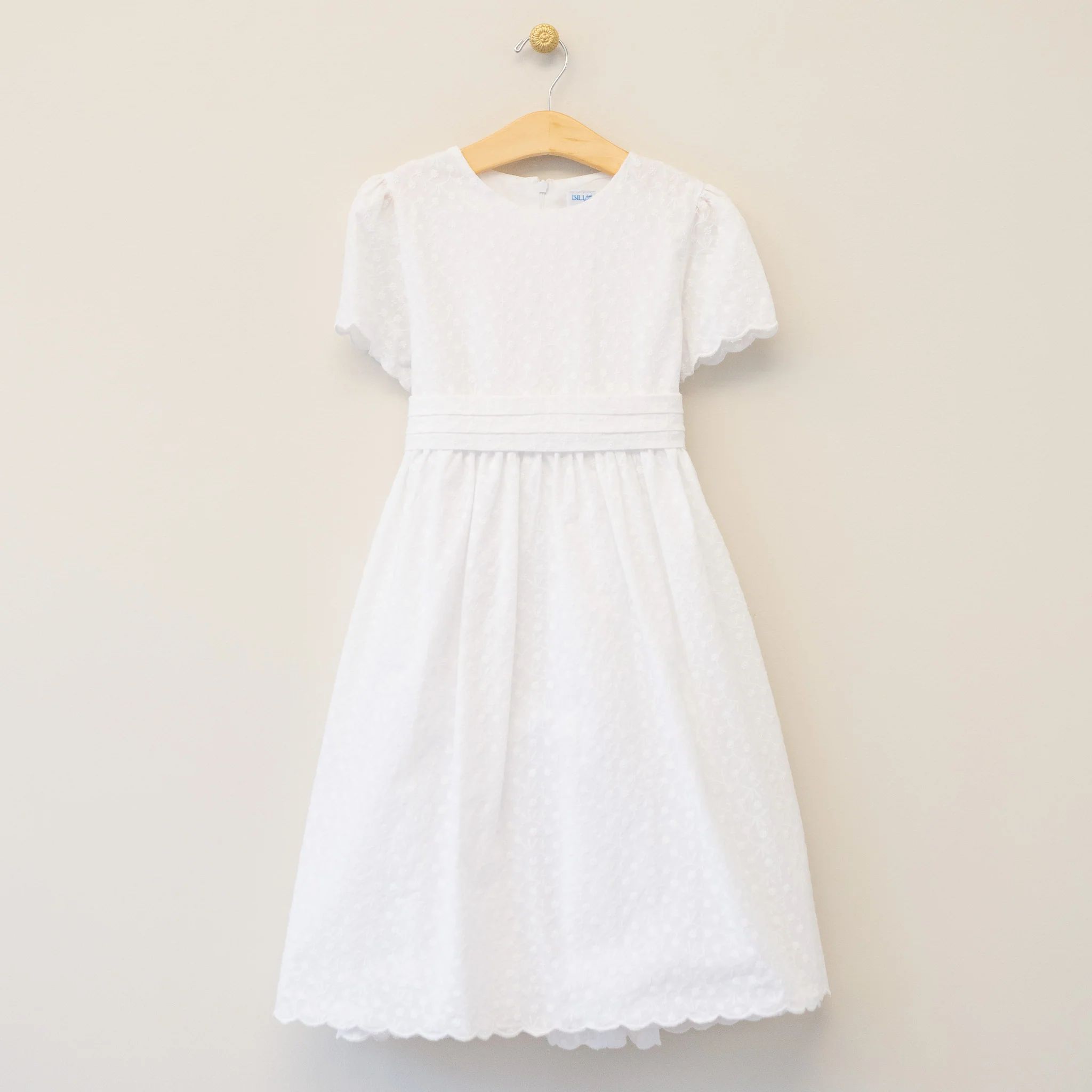 White Embroidered Scallop Dress | Four and Twenty Sailors