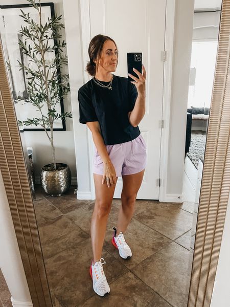 Black boxy, cropped tee (size small) - $15
lavender athleisure shorts (size small)

Casual style, mom outfit idea, Spring style, athleisure look, mom on the go outfit 

#LTKstyletip #LTKfindsunder50 #LTKActive