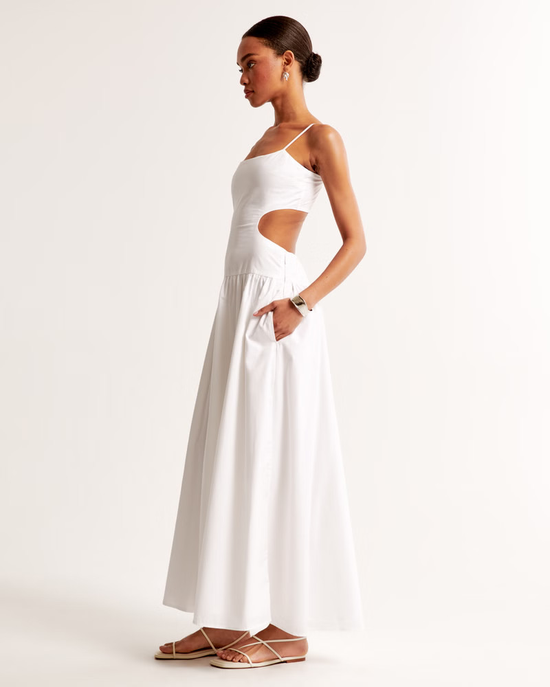 Women's Drop-Waist Cutout Maxi Dress | Women's Dresses & Jumpsuits | Abercrombie.com | Abercrombie & Fitch (US)