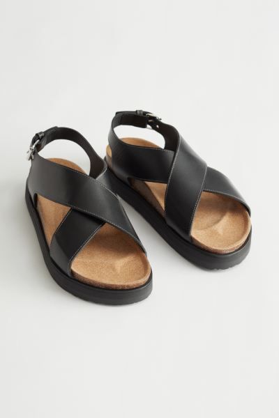 Criss-Cross Leather Sandals | H&M (UK, MY, IN, SG, PH, TW, HK)