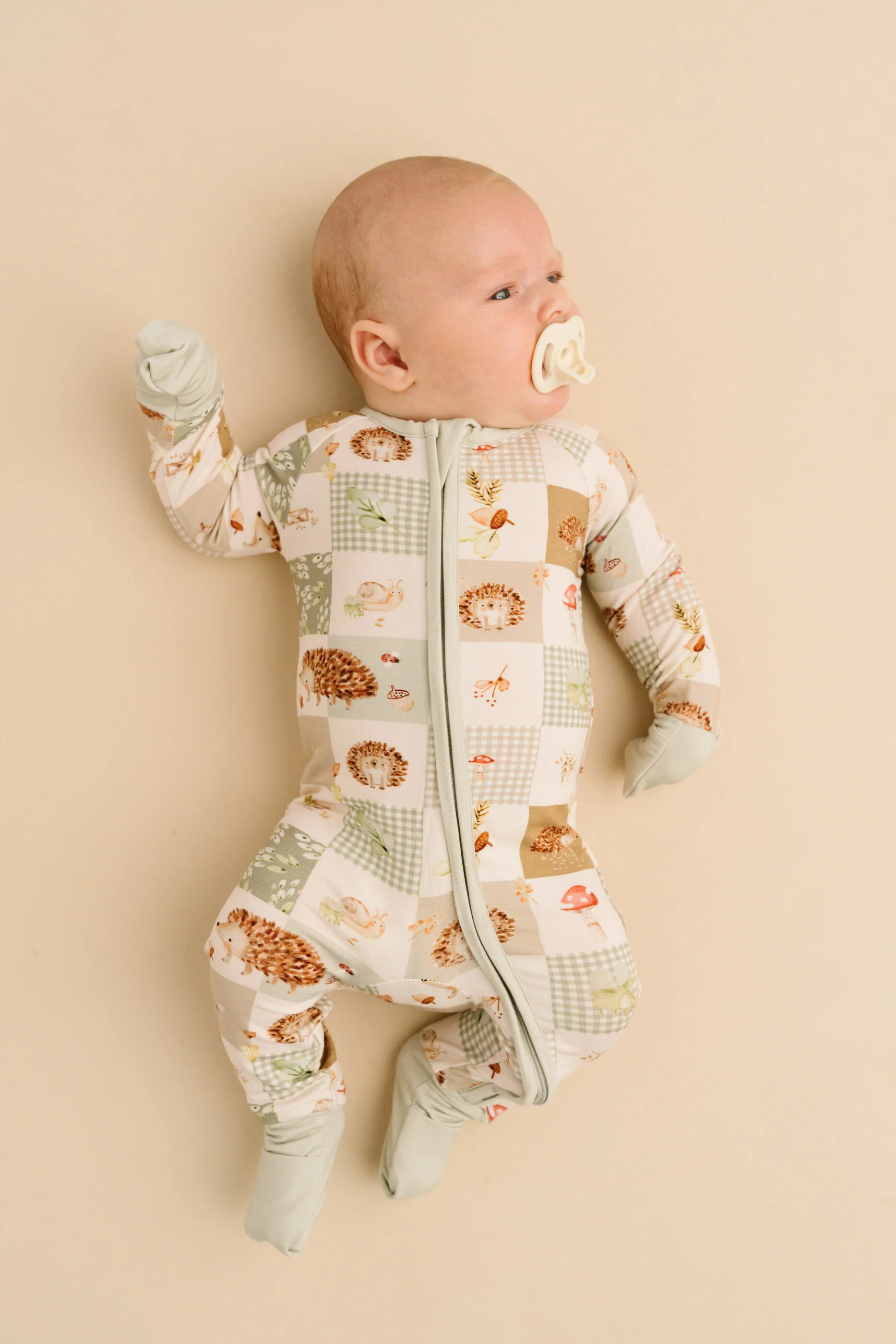 Hedgehog Patchwork Bamboo Sleeper | Little One Shop Co