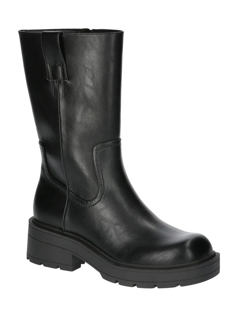 No Boundaries Women's Pull On Lug Sole Boots, Wide Width Available - Walmart.com | Walmart (US)