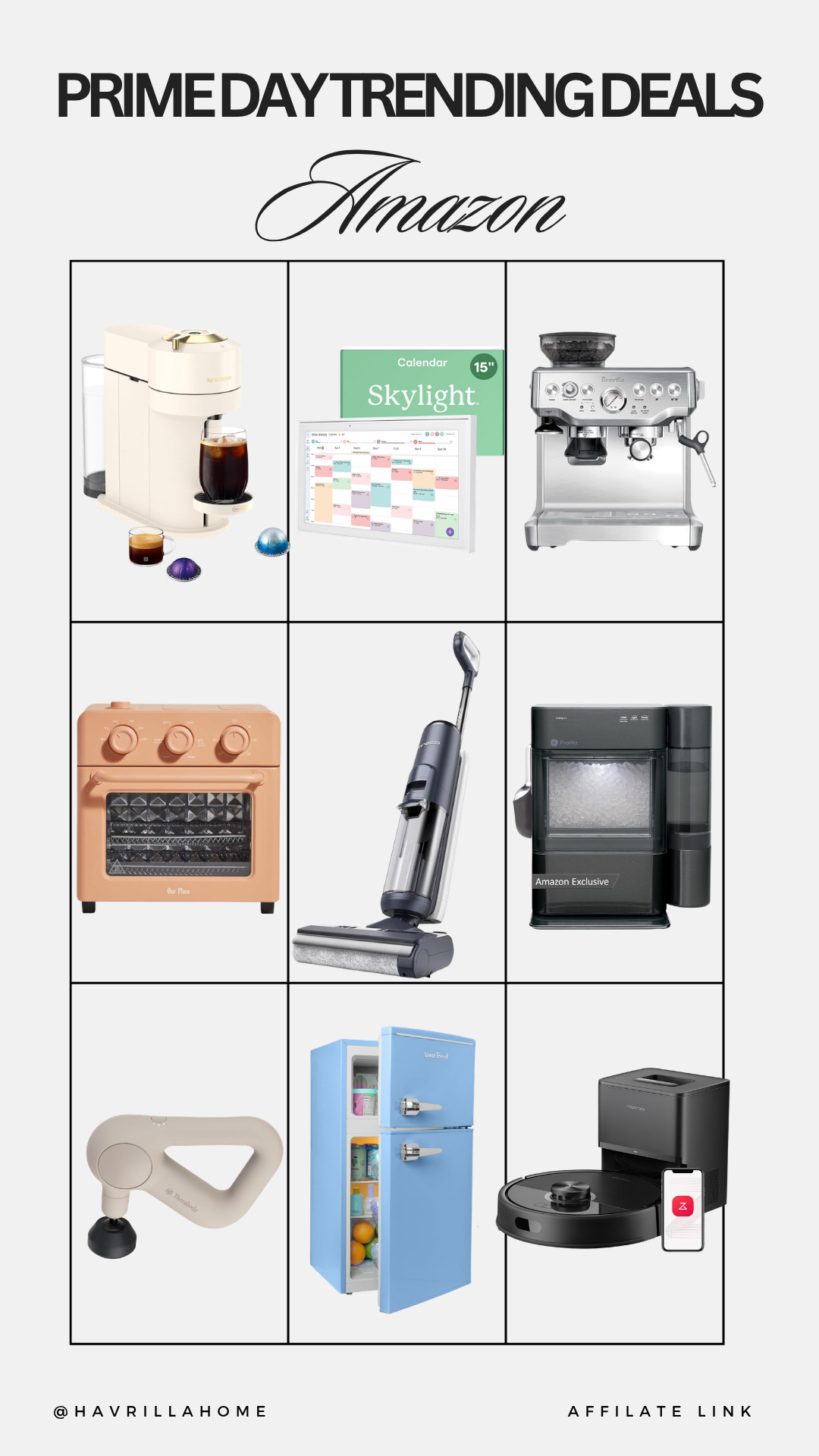 Prime Day Trending Deals, Prime Day trending deals, Amazon Prime Day, Amazon deals, trending Amazon finds, Nespresso machine, espresso machine, family calendar, Skylight calendar, Breville espresso machine, air fryer oven, cordless vacuum, nugget ice maker, massage gun, mini fridge, robot vacuum, smart home products, home technology, kitchen appliances, viral Amazon products, Amazon must haves, tech deals, home essentials, Prime Day shopping guide, best Amazon deals, popular Amazon products, smart home gadgets

#LTKHome #LTKSaleAlert