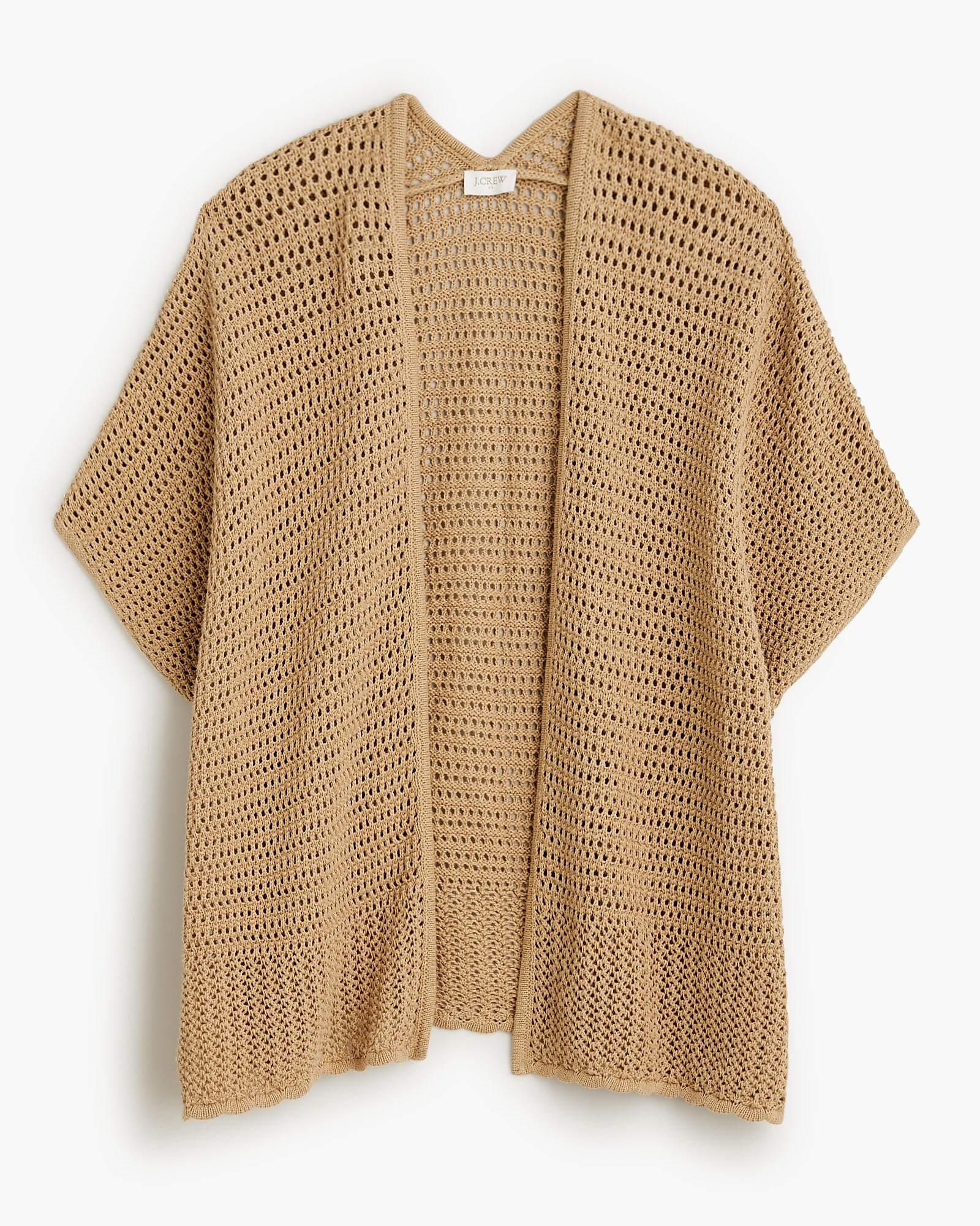 Crochet cotton open-front wrap | J.Crew Factory