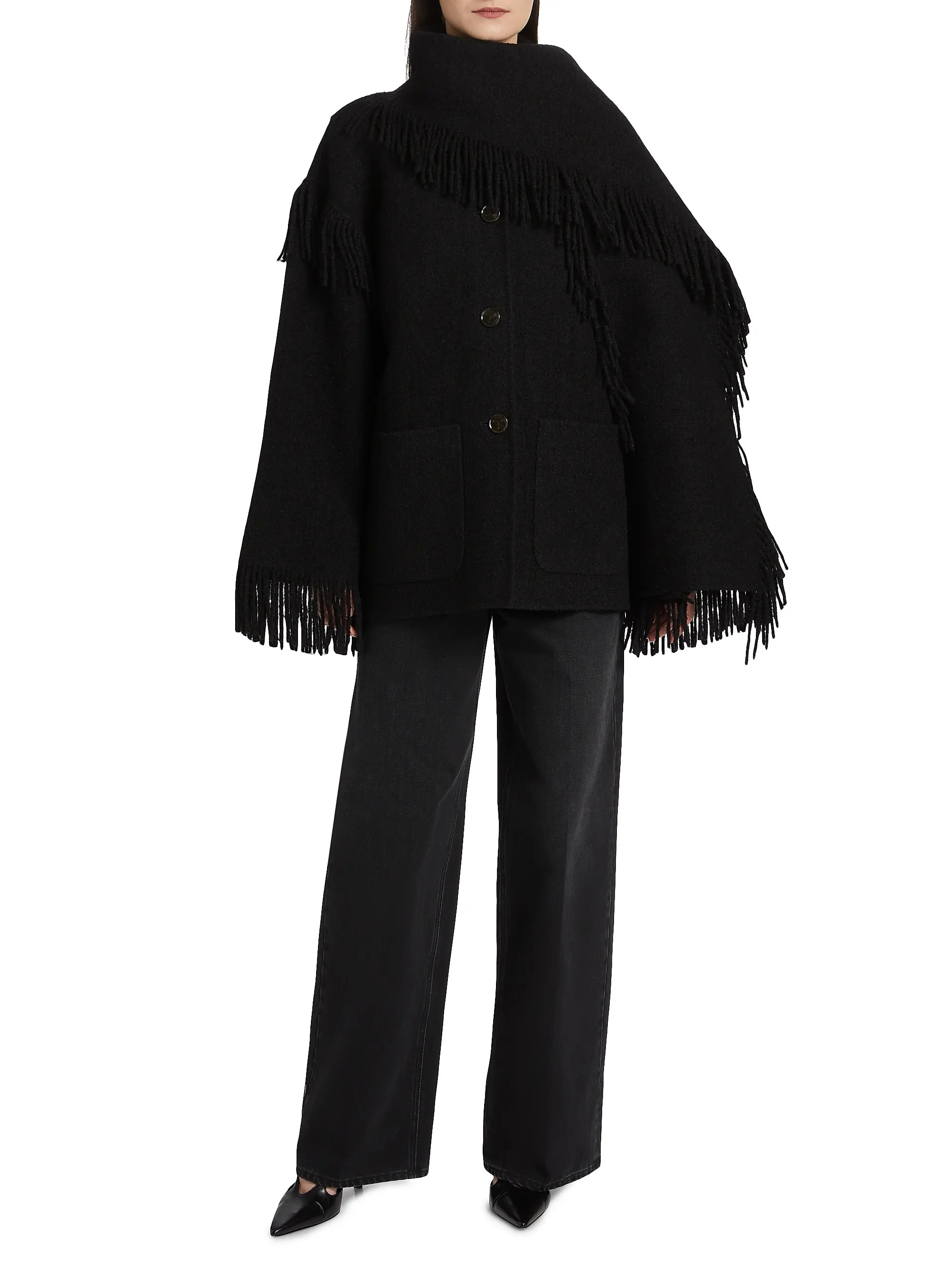 Fringed Scarf Jacket | Saks Fifth Avenue