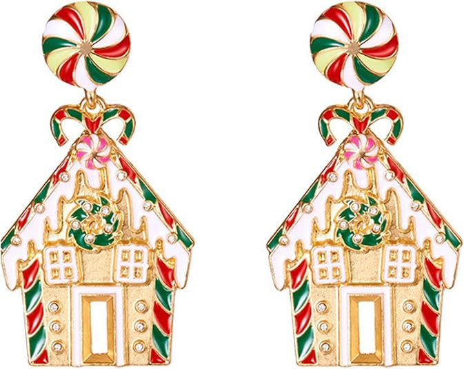 Christmas Earrings for Women,Vintage Christmas Tree/Bells/Gingerbreadman/Bow/Star Dangle Drop Ear... | Amazon (US)