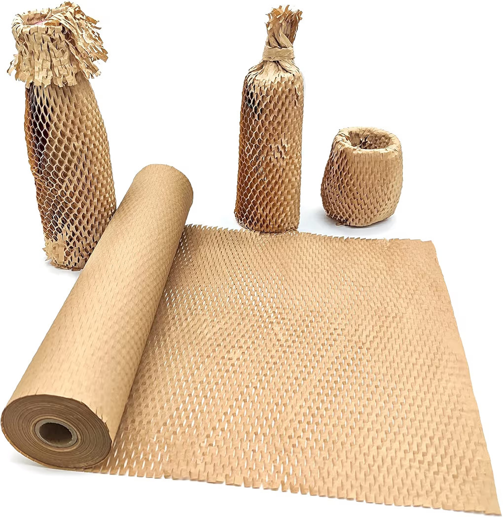 Honeycomb Packing Paper, 15" x 131' Packing Paper Substitute Alternative for Bubble Cushioning Wr... | Amazon (US)