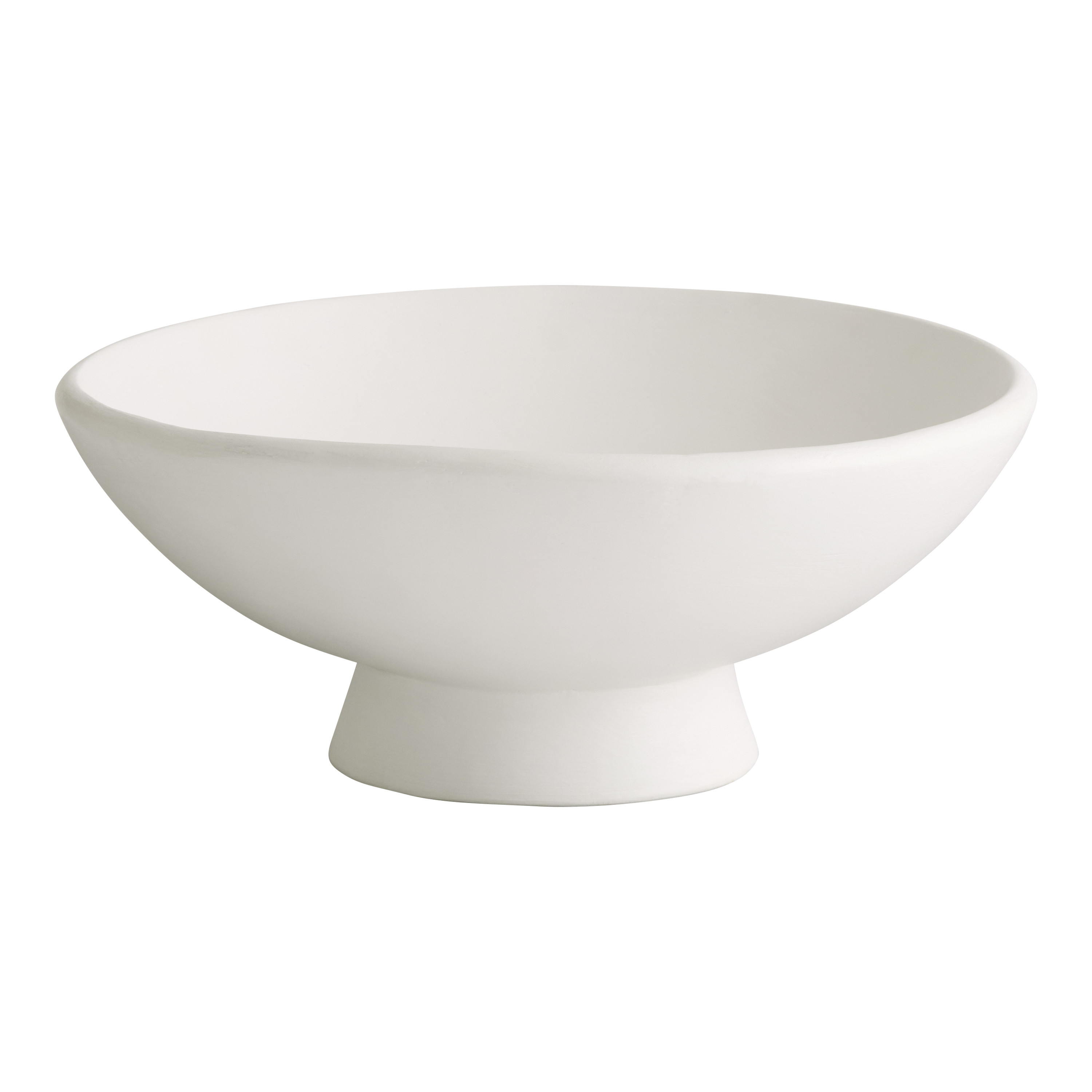 CRAFT Whitewash Terracotta Pedestal Bowl Decor | World Market