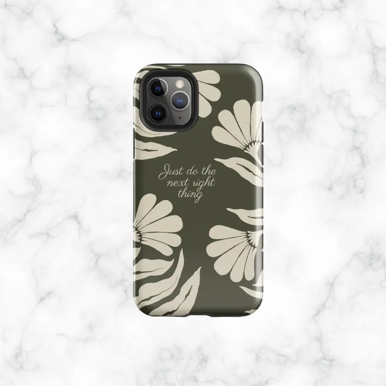 NEXT RIGHT THING Phone Case Floral Smartphone Case iPhone Case Green Phone Case Botanical Phone C... | Etsy (US)