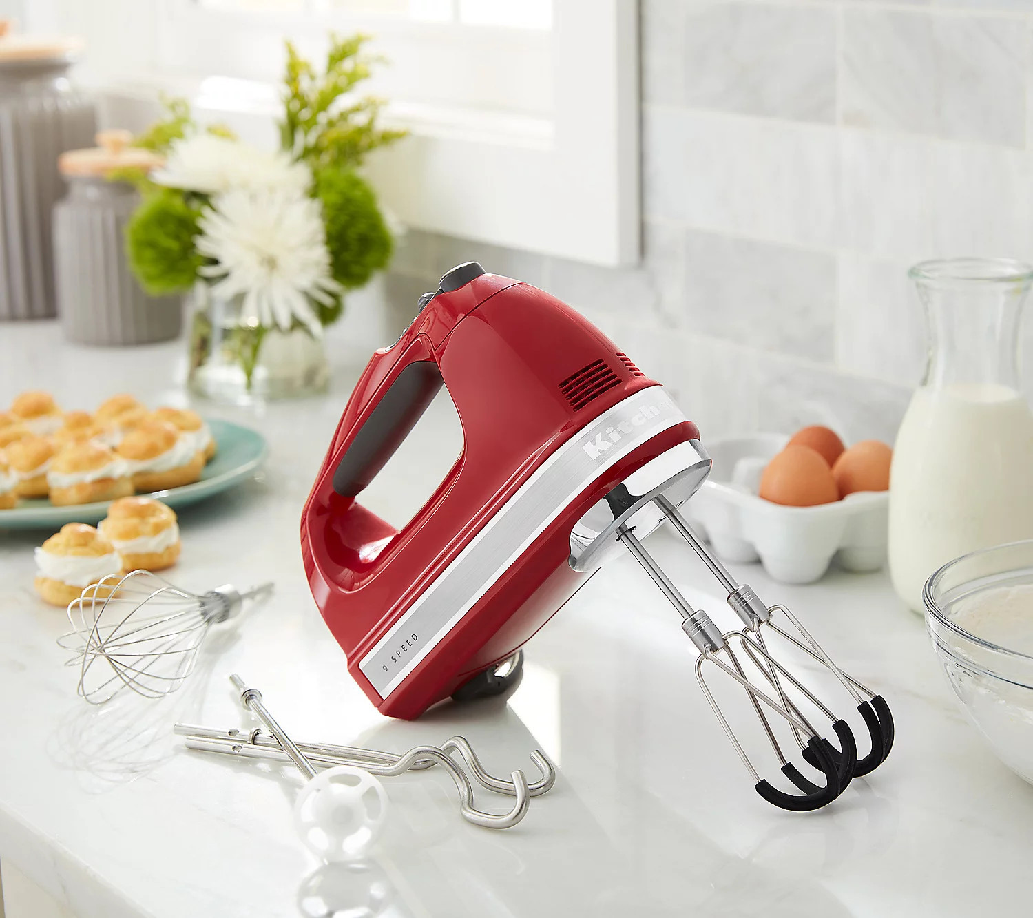 KitchenAid 9-Speed Digital Hand Mixer w/ Flex Edge Beaters | QVC