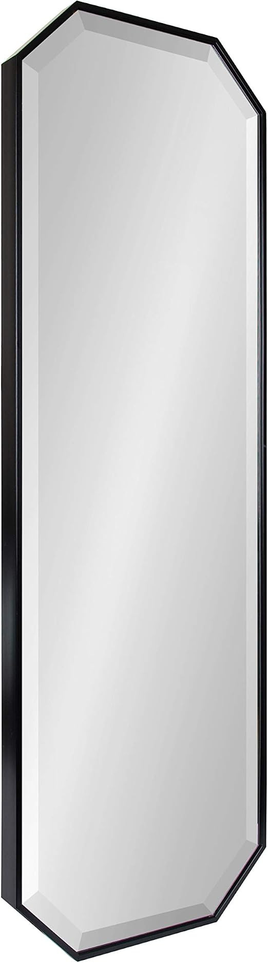 Kate and Laurel Rhodes Modern Full Length Octagon Wall Mirror, 16 x 48, Black, Decorative Glam Ge... | Amazon (US)