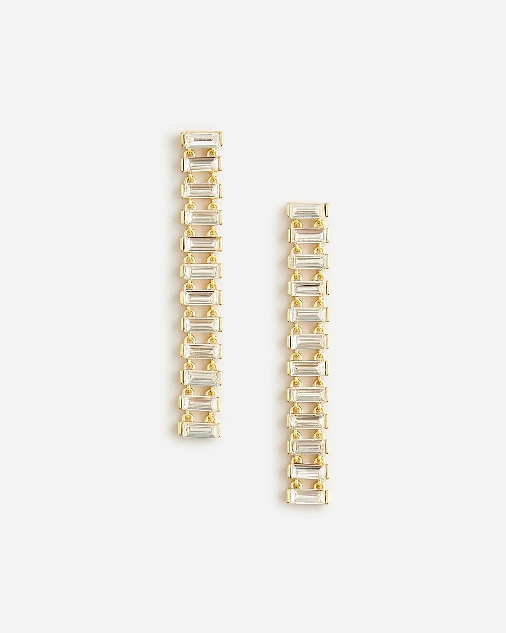 Baguette chain earrings | J.Crew US