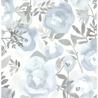 Nathaniel, Orla Blue Floral Wallpaper (Blue) | Bed Bath & Beyond