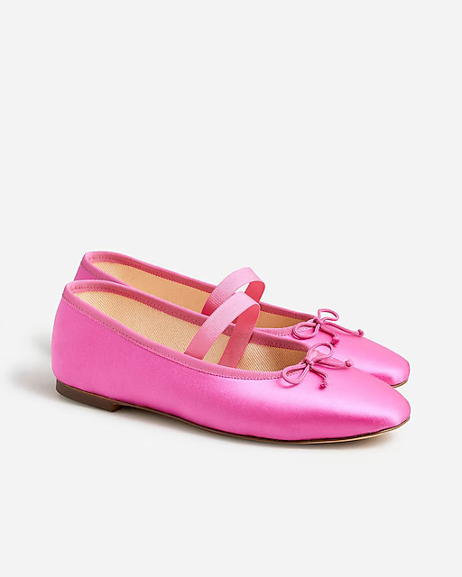 Zoe strappy flats in satin | J. Crew US