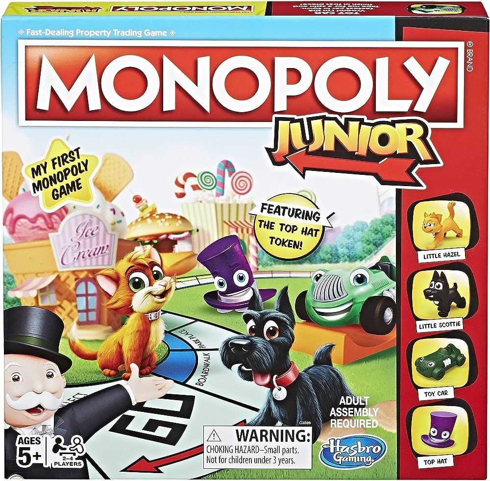 Hasbro Gaming Monopoly Junior Board Game, Perfect Easter Gift or Basket Stuffer for Kids, Ages 5+... | Amazon (US)