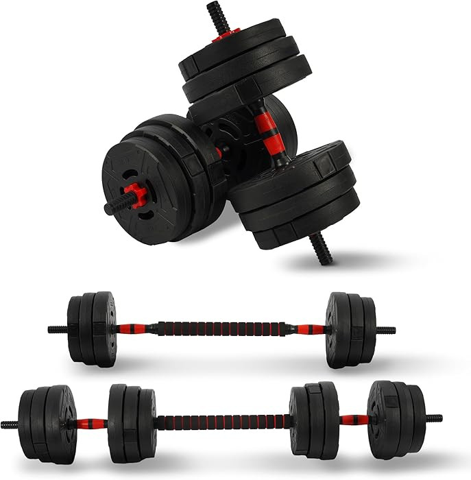Fitvids Multi-Functional Portable Changeable Dumbbell and Barbell Kettlebell Set with Adjustable ... | Amazon (US)
