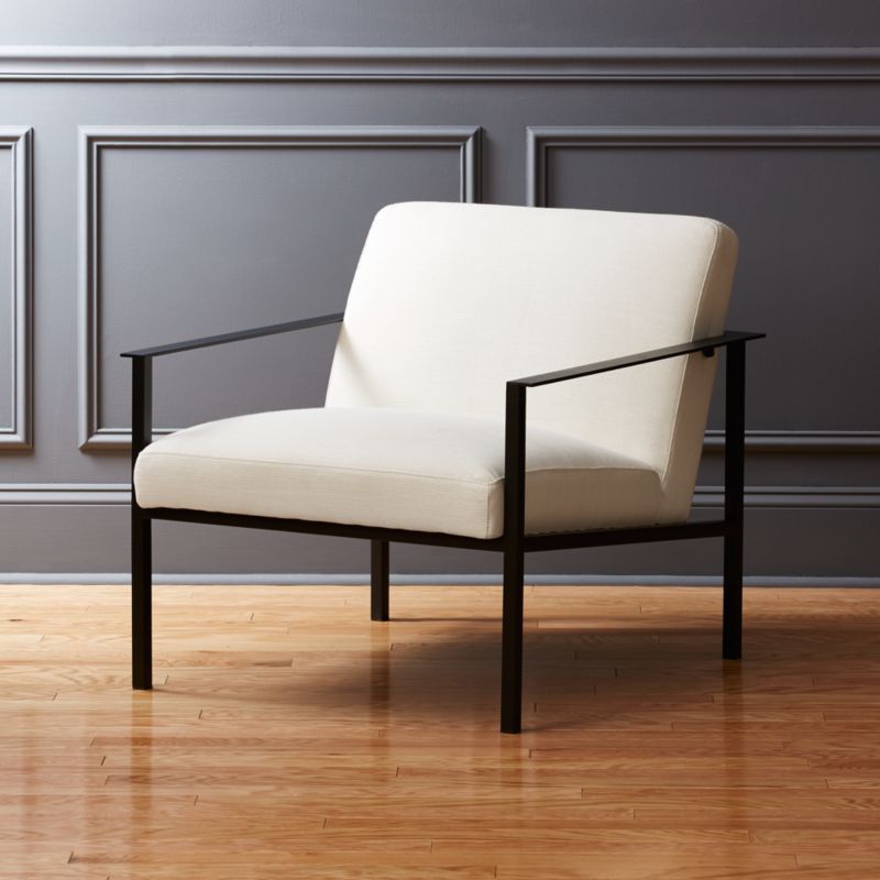 Cue White Chair with Black Legs + Reviews | CB2 | CB2