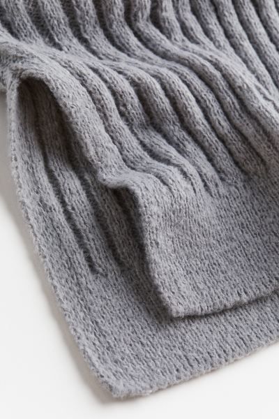 Rib-knit Turtleneck Dress - Gray - Ladies | H&M US | H&M (US + CA)