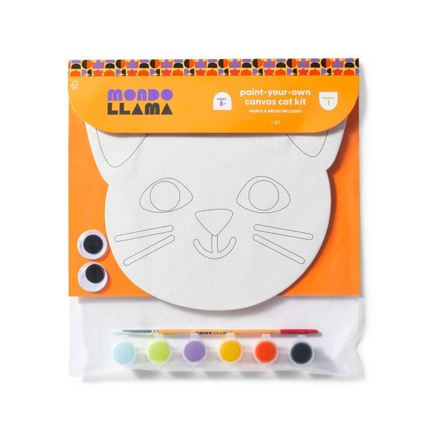 Paint-Your-Own Cat Shaped Canvas with Googly Eyes -  Mondo Llama™ | Target
