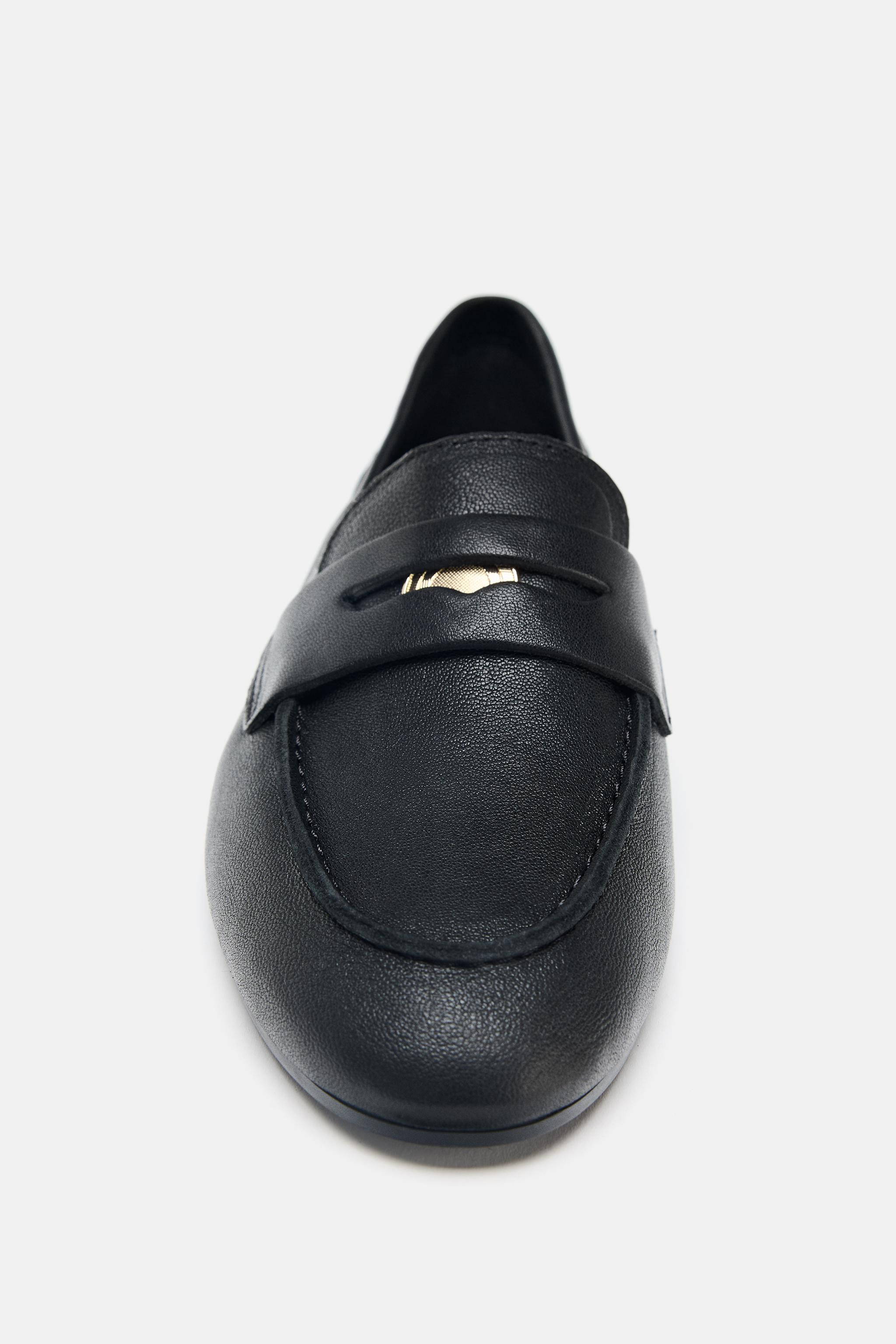 LEATHER PENNY LOAFERS | Zara US