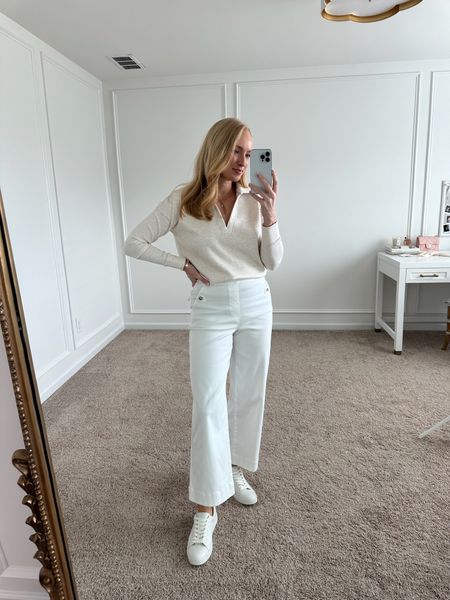 How pretty is this monochromatic outfit?! I have it paired with my favorite white tennis shoes for the cutest casual look! Wearing size small in the top and size medium in the pants. Use my code AMANDAJOHNxSPANX for 10% off! 
Spring outfits // lunch outfits // daytime outfits // festival outfits // white pants // Spanx fashion 

#LTKFestival #LTKstyletip #LTKSeasonal