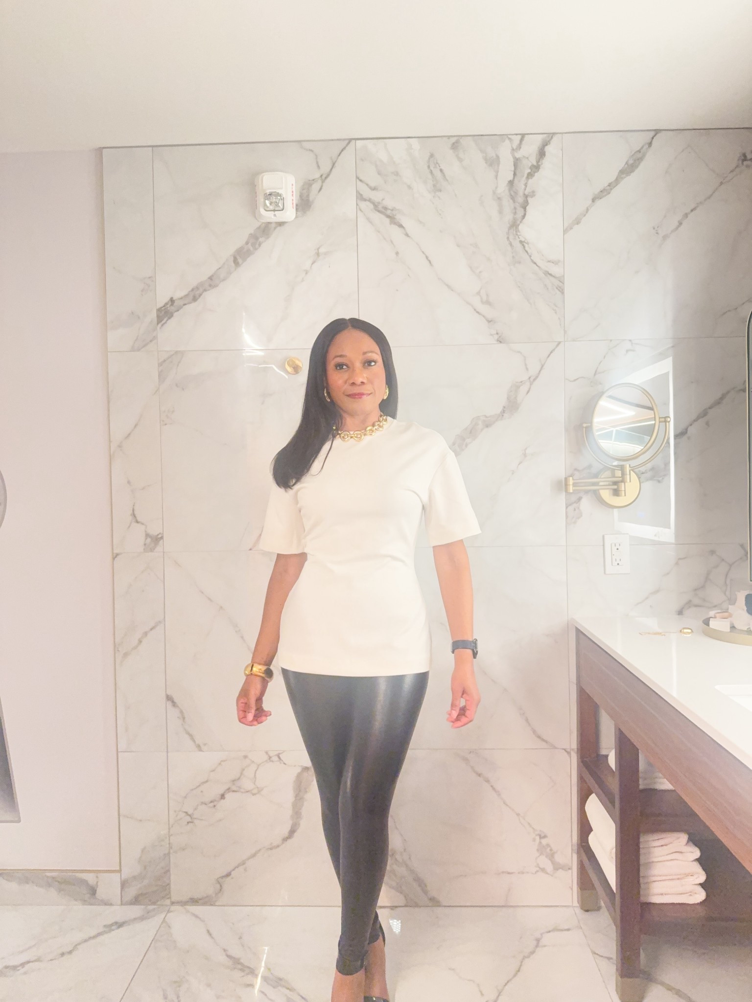 Love this cinched waist tee! The perfect elevated basic paired with commando leather leggings. Love these br size they’re high-waisted 

Date night outfit, spring break outfit, spring outfit, what to wear, how to style, revolve, 

#LTKSeasonal #LTKootd #LTKSpringSale