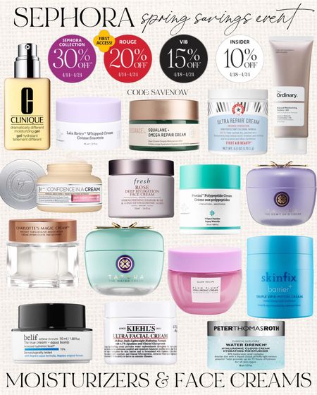 Sephora sale moisturizers and face creams! 

Sephora sale bestsellers and top finds! These are some of my favorite beauty and skin products! #sephorasale Sephora spring savings event, Sephora sale favorites, Sephora moisturizers, Sephora face creams 

#LTKBeautySale #LTKbeauty #LTKunder100