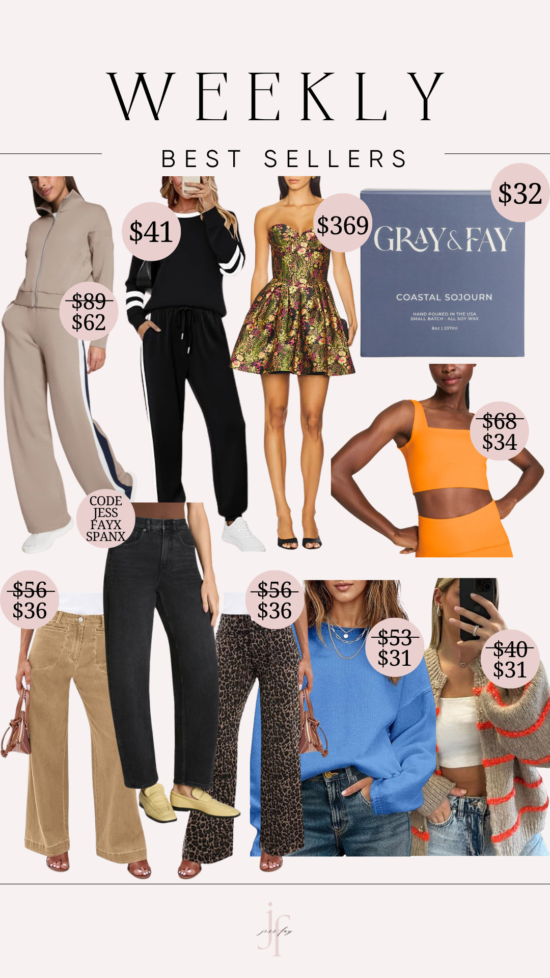 Weekly best sellers, Spanx code EXTRA30 or JESSFAYXSPANX (full price items) 

 #LTKSaleAlert #LTKFindsUnder100