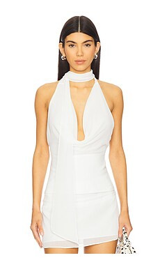 MAJORELLE Kelly Halter Top in White from Revolve.com | Revolve Clothing (Global)