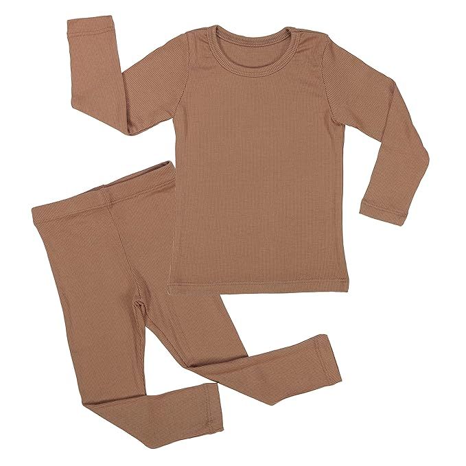 AVAUMA Baby Boy Girl Long Short Sleeve Pajama Set Snug-Fit Pjs Sleepwear Kids Toddler | Amazon (US)