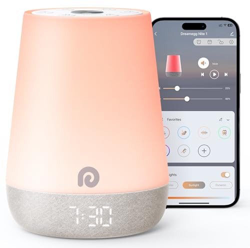 Dreamegg Sound Machine Baby - White Noise Sound Machine Baby With Night Light, Ok to Wake Alarm Clock, 34 Soothing Sounds, Sleep Trainer, Routine Builder, App Control for Kids Nursery Sleeping Bedroom | Amazon (US)