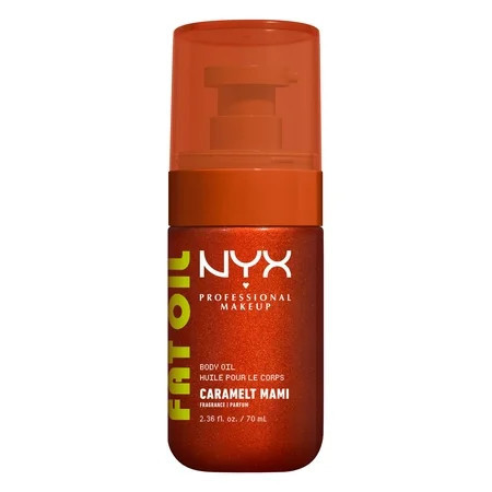 NYX Professional Makeup Fat Oil Hydrating Body Oil for Body Glow with Avocado Oil & Vitamin C, Caramelt Mami, 2.36 fl oz | Walmart (US)