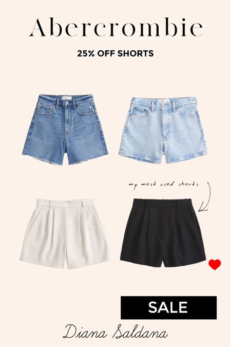 Abercrombie shorts 25% off including my most worn shorts for spring and summer 
I wear size 26 