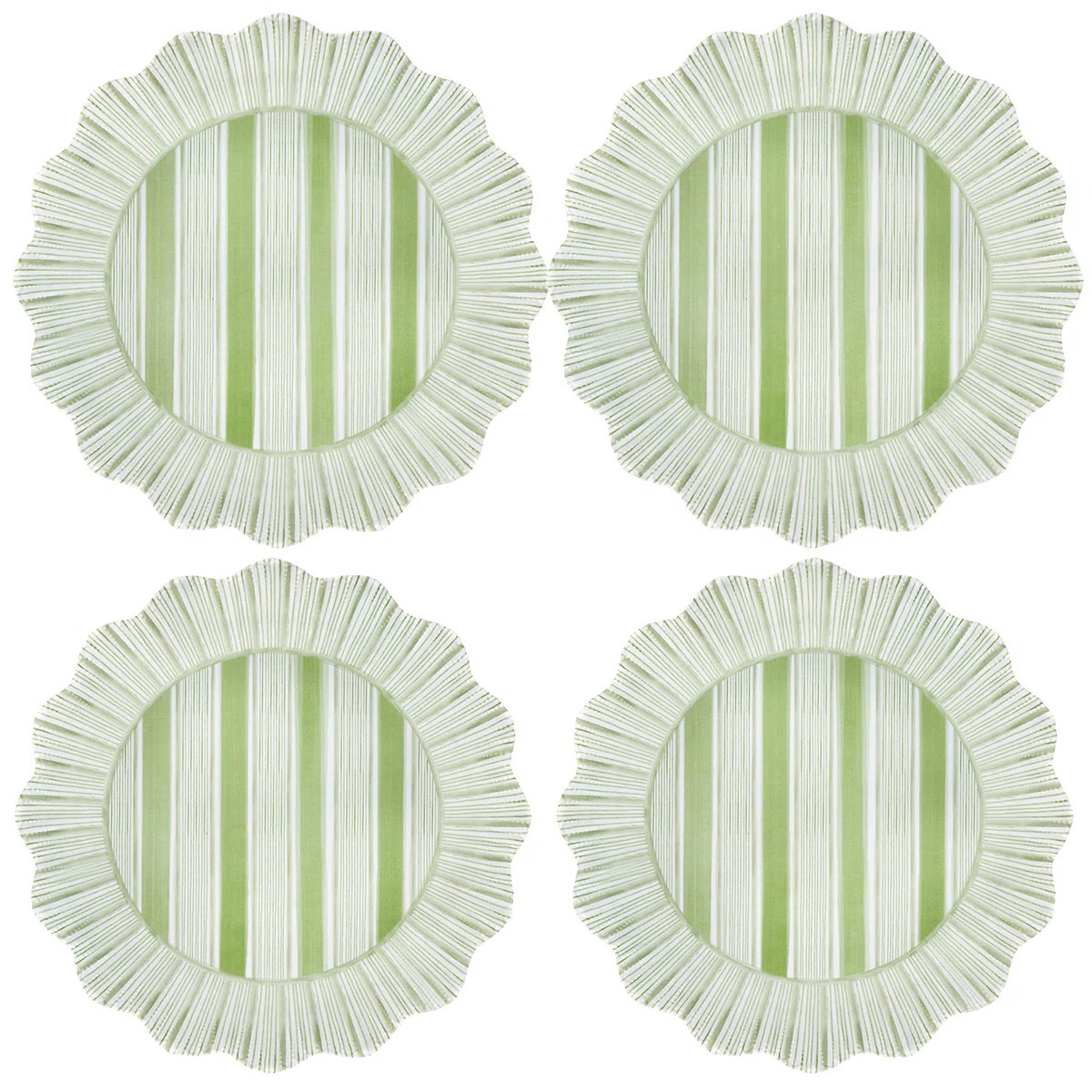 Cabana Stripe Melamine Dinner Plates (Set of 4) | Wayfair North America