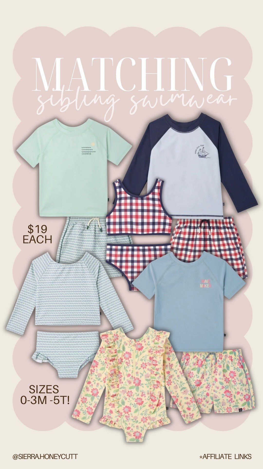 The cutest matching sibling swimwear from Walmart!! $19 each and sizes 0-3 months to 5T!! 

Seasonal kids spring break summer matching sets affordable cute trending high sellout risk 

#LTKmomlife #LTKSwim #LTKKids