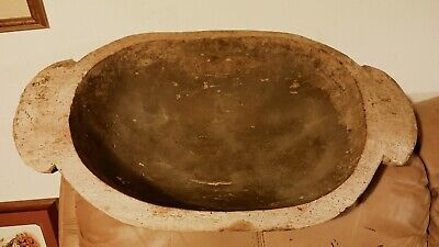 Old Antique Hand Carved Wooden Dough Bowl | eBay US