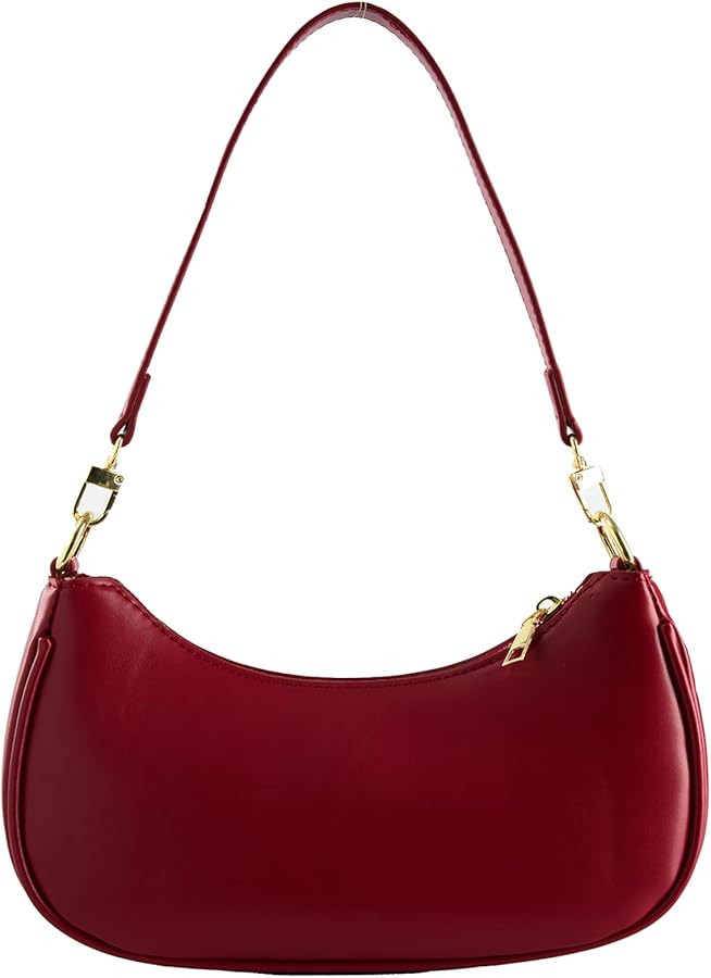 Shoulder Bags for Women Leather Cute Hobo Tote Handbag Under the Arm Purses Mini Clutch Purse wit... | Amazon (US)