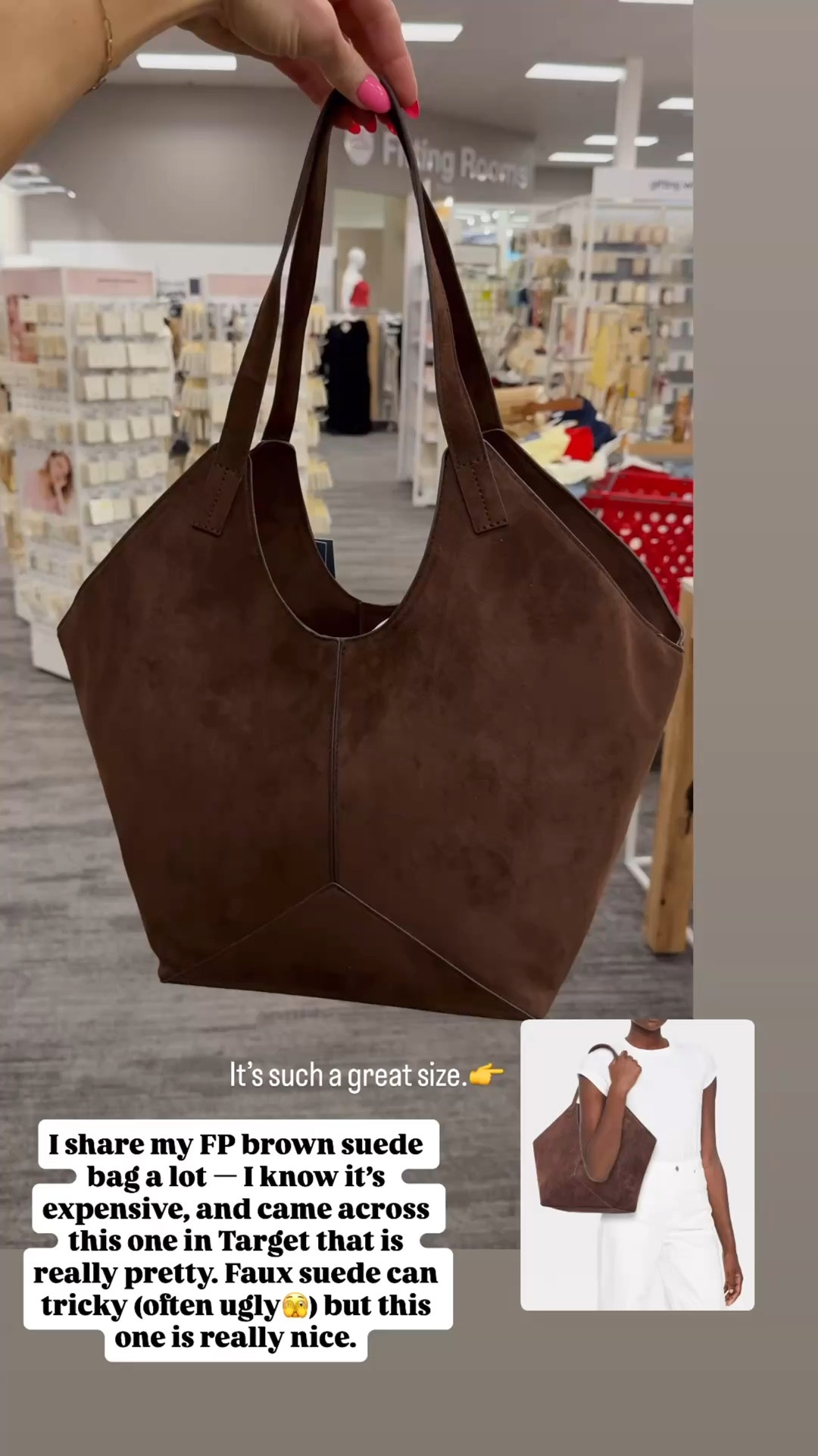 I’m picky with faux suede and this @Target bag is SO PRETTY, and the perfect size.
It’s even better in person, promise!

#LTKmomlife #LTKgrwm #LTKOver40