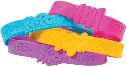 Girl Superhero Sayings Bracelets - 24 pcs by Party Supplies | Amazon (US)