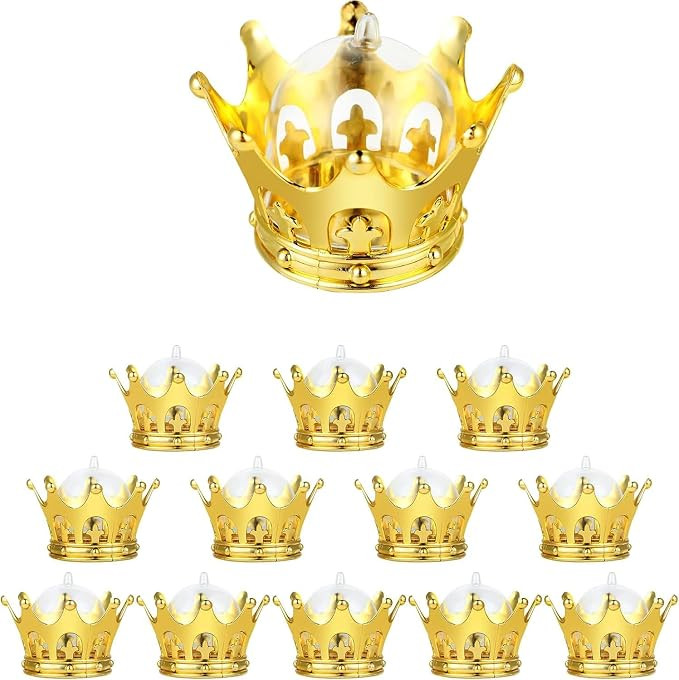 JC HUMMINGBIRD JCHB 12 Pieces Fillable Gold Crown with Dome Party Favors, Birthday, Graduation, C... | Amazon (US)
