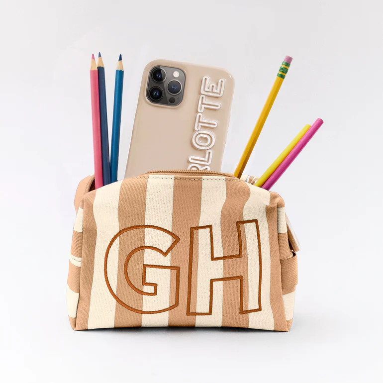 Striped Take It Away Custom Storage Pouch - Custom Dune | BaubleBar