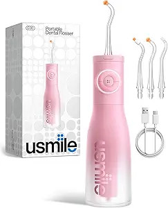 usmile C30 Cordless Water Flosser, 300ml Large Tank, 5 Pressure Levels Deep Clean, S-Shaped Nozzl... | Amazon (US)