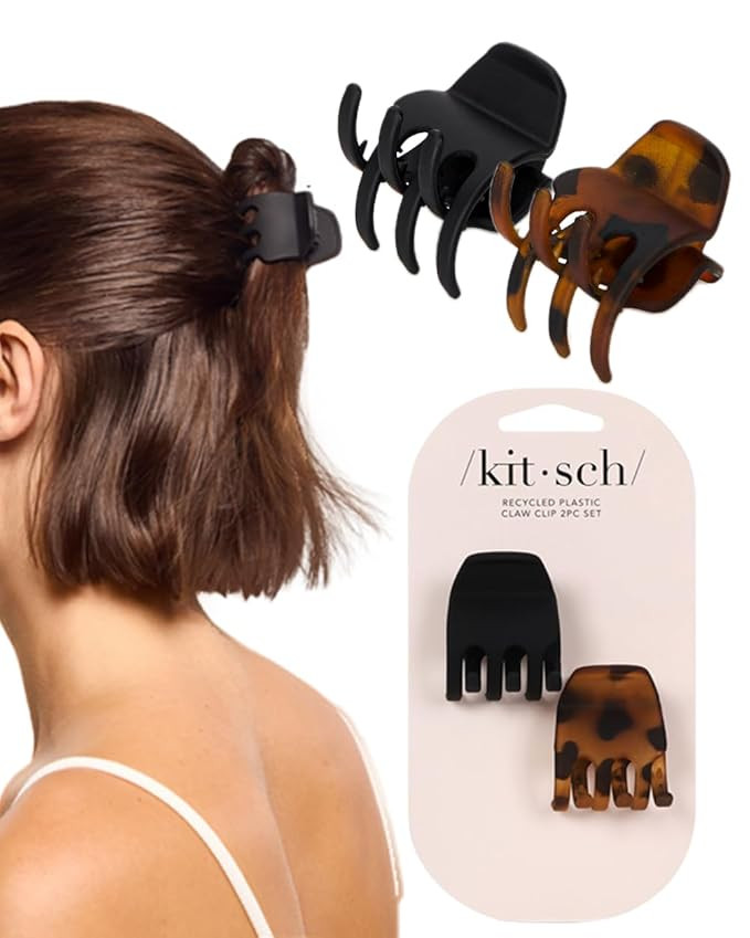 Kitsch Eco-Friendly Medium Claw Clips - Cute & Stylish Short Hair Accessories for Women, Girls | ... | Amazon (US)