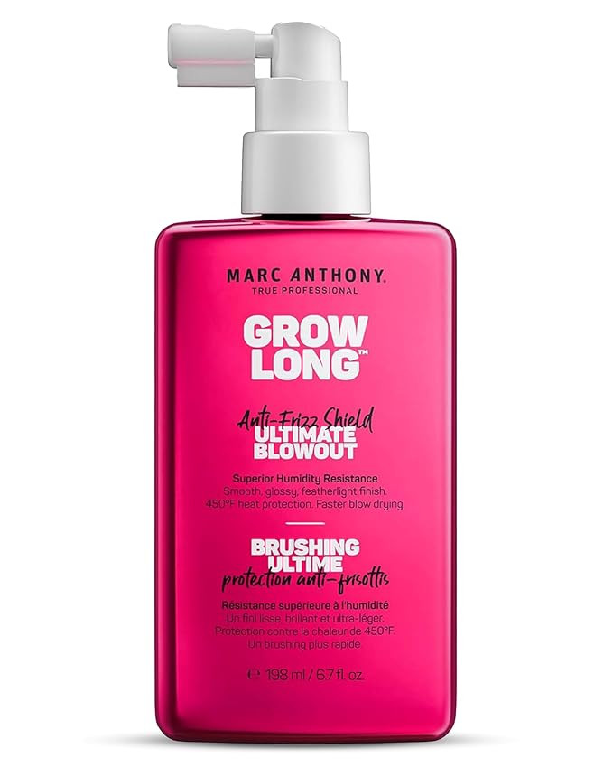 Marc Anthony Anti-Frizz Shield Ultimate Blowout Spray, Grow Long - Smooth, Shiny Hair in High Hum... | Amazon (US)