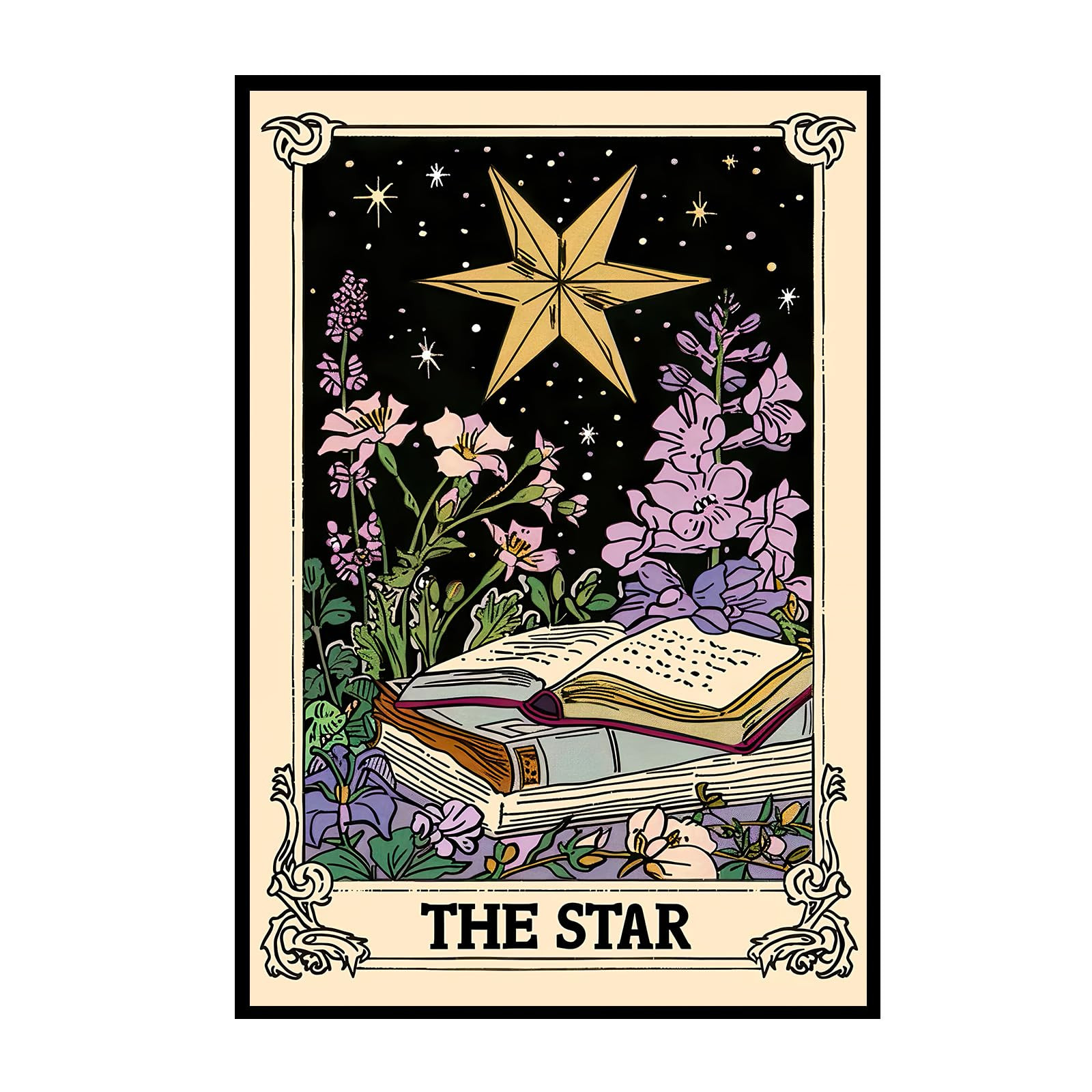 BIGAOYS Retro Bohemian-style star Tarot card wall art aesthetics Astrology Tarot card magic bedro... | Amazon (US)