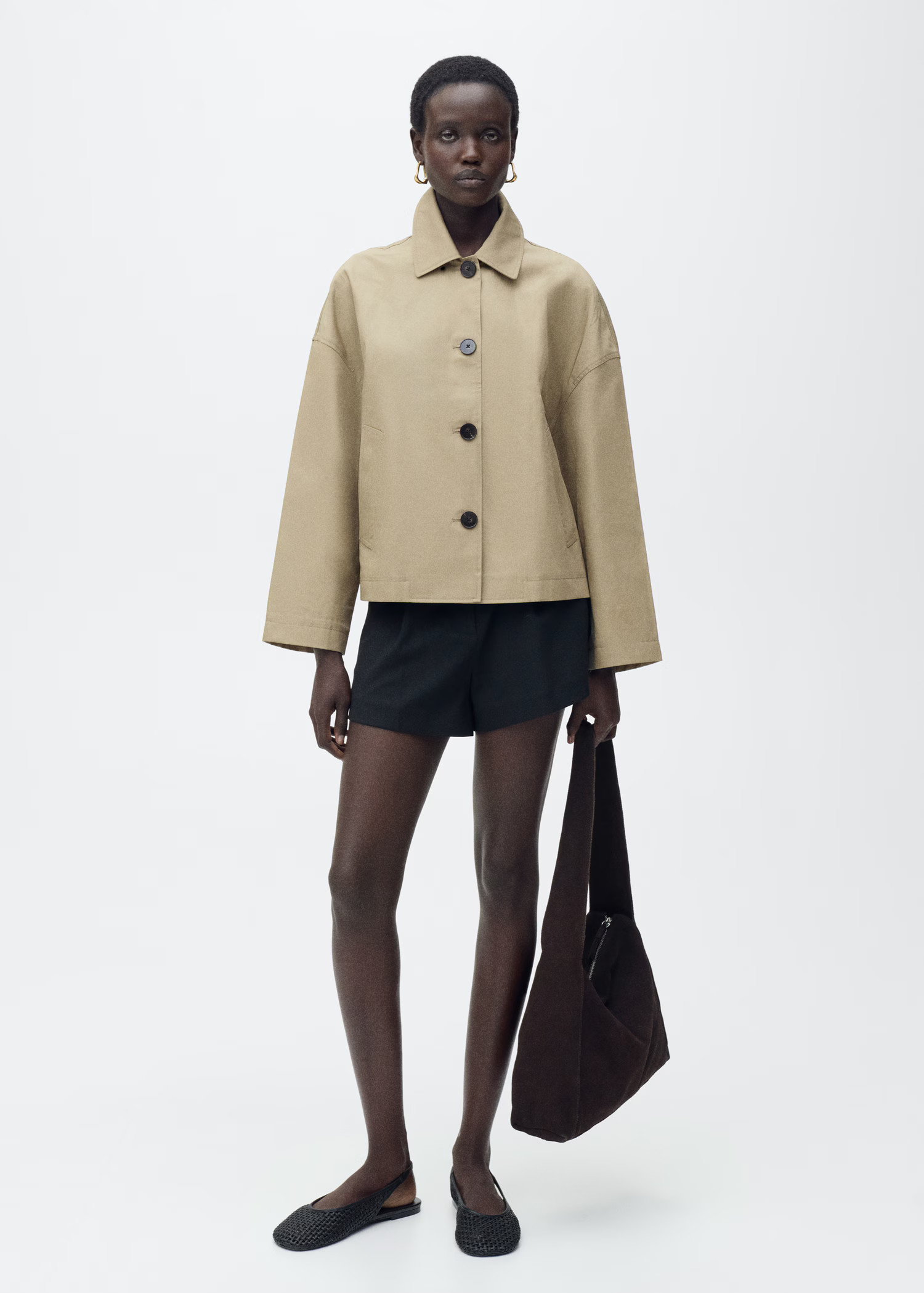 Straight cotton jacket with buttons - Women | MANGO United Kingdom | MANGO (UK)