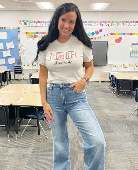 TGIF! 🩷 2 more Fridays until school is out for summer! Yay!!

Love this teacher tshirt and it’s cute spin for a primary teacher. It’s 25% off right now! Would make a cute teacher appreciation week gift! (My jeans are sold out boutique jeans, but I linked up similar ones.)

#LTKsalealert #LTKfindsunder50 #LTKSeasonal