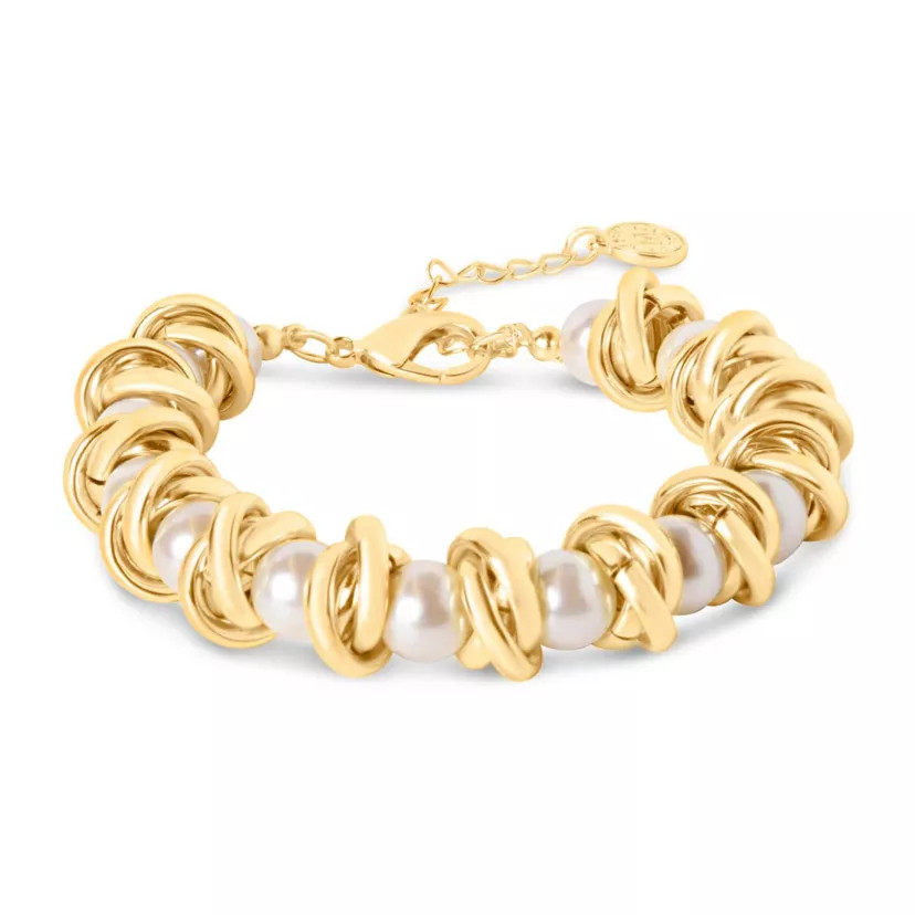 Elegant Gold and Pearl Bracelet, 7 Inches For Women | Belk