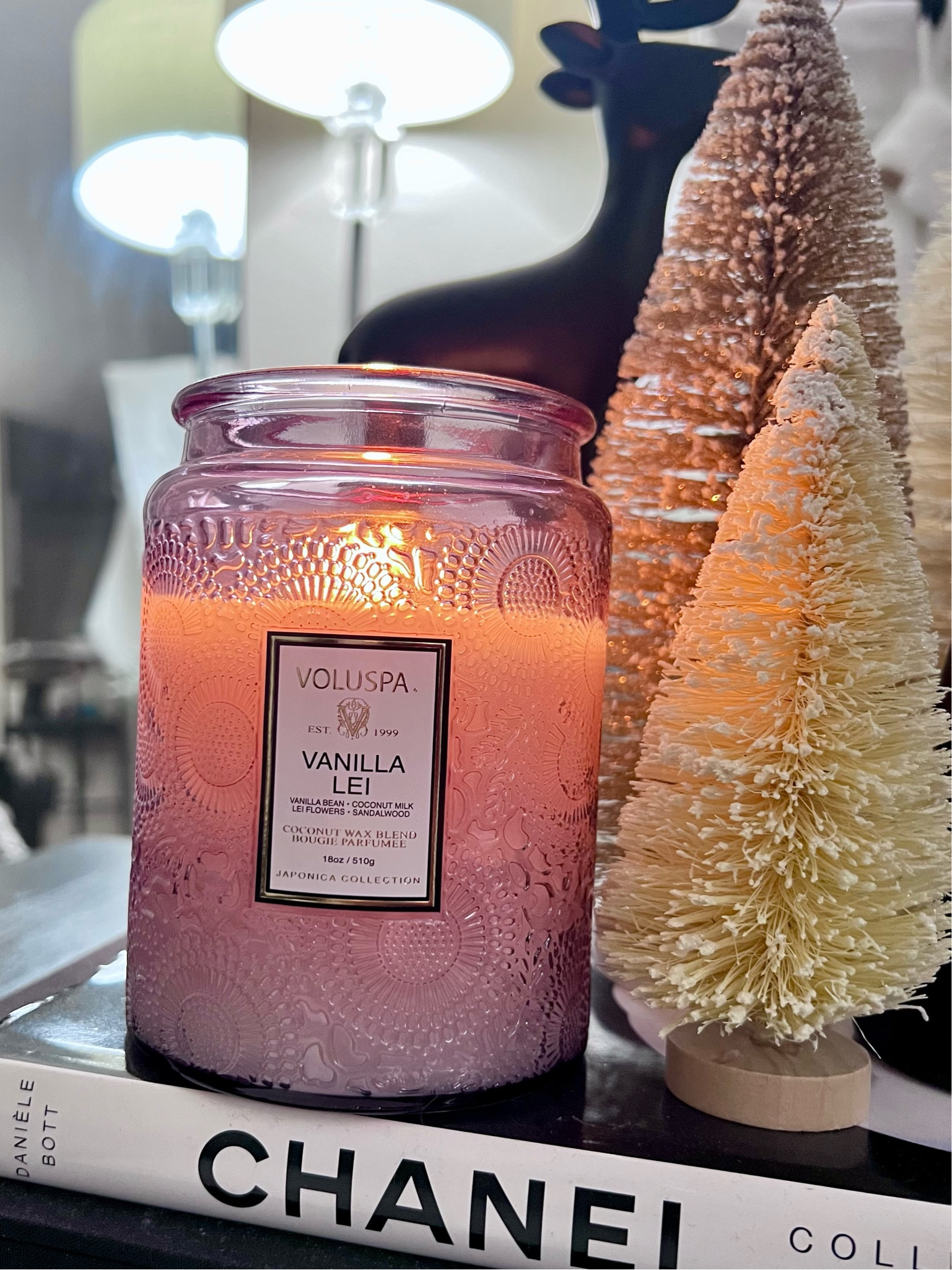 My favorite candle at the moment. It smells divine!

• Vanilla Lei (Fresh): Notes of tropical lei flowers strung together with sandalwood, and lightly dusted with sunny fruit notes of white peach. Bask in the warmth of a tropical breeze and inhale the sun-kissed essence of vanilla bean and coconut milk.

#LTKWatchNow #LTKHome #LTKGiftGuide